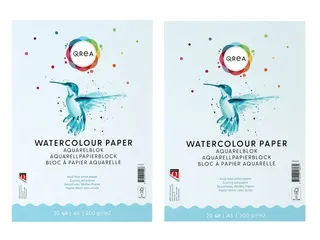 Aquarelblok Qrea A4 20vel 200gr gelijmd - 3