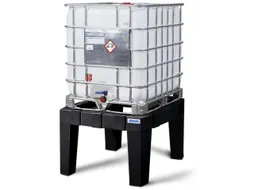 onderstel,PE,v. IBC inhoud 1000l,BxD 1145x1375mm,zwart