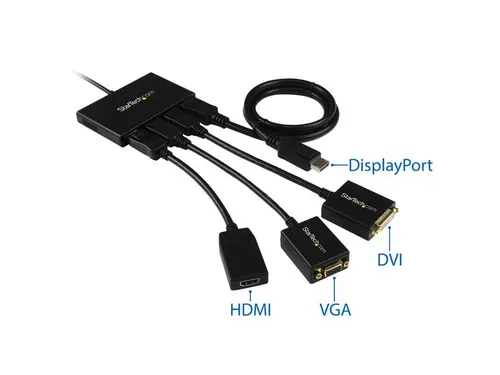 Mini Displayport Naar Displayport Multi-monitor Splitter 4-Poorts Hub