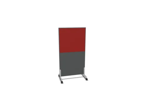 scheidingswand,HxB 1545x800mm,MS-donkergrijs,BN4011-rood