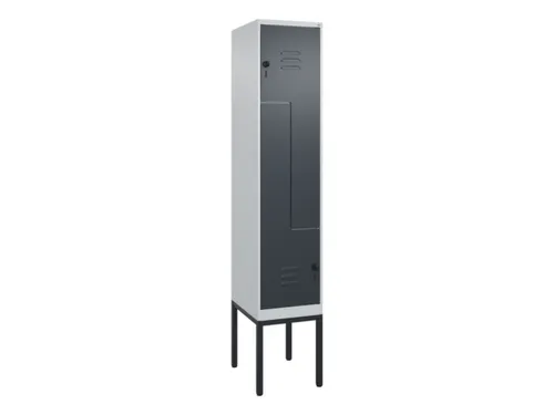 Z-garderobekast,HxBxD 2120x400x500mm,vak B 200/400mm,draaigrendel