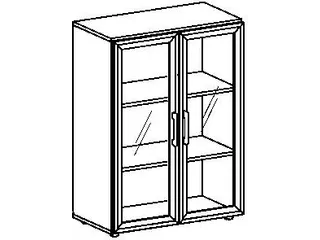 vitrinekast HxBxD 1104x800x420mm 2xhouten vloer 3OH esdoorn - 8