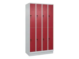 dubbeldekse locker,HxBxD 1950x1000x500mm,4x2vak.,vak B 250mm - 1