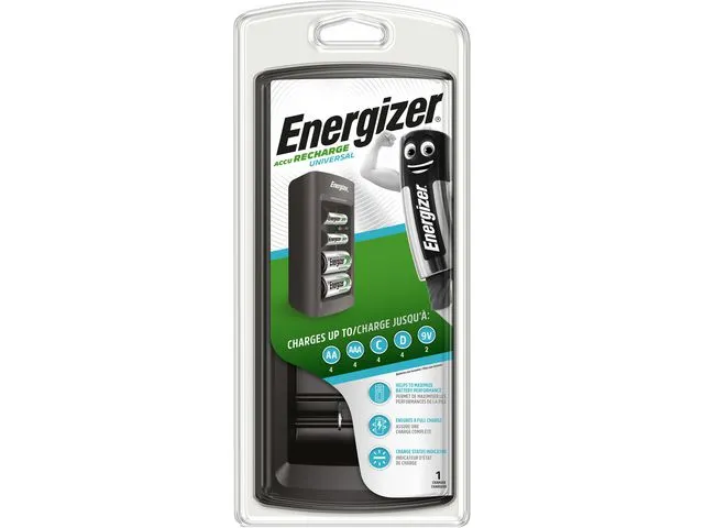 Universele batterij oplader, zwart