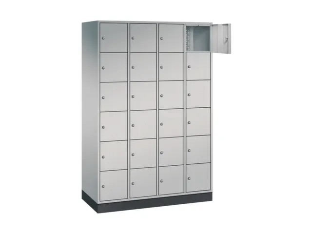 lockerkast,HxBxD 1950x1220x500mm,4x6vakken,cil.-slot,sokkel