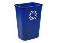 Rechthoekige afvalbak 39 liter Blauw Recyclingsymbool Rubbermaid
