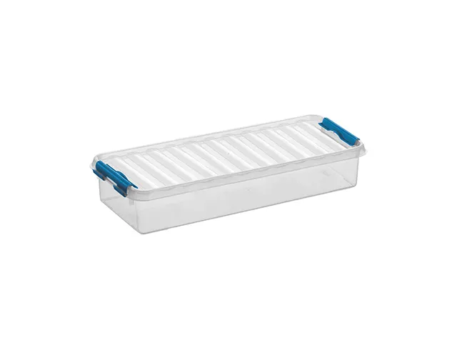 Q-line opbergbox 2,5L transparant blauw - 38,8x14,2x6,5cm