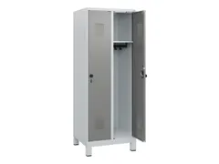 schoollocker,HxBxD 1630x600x500mm,2vak,vak B 300mm,draaigrendel,voeten