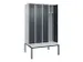 armoire vestiaire avec banc noir et blanc,HxlxP 2120x1200x815mm