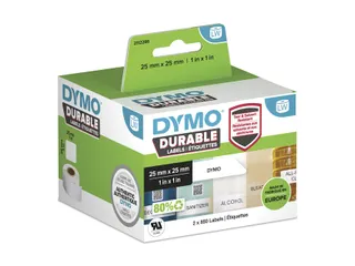 Etiket Dymo 1933083 industrieel 25x25mm 2 rollen á 850 stuks wit - 4