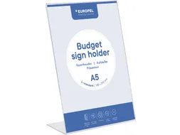 Kaarthouder A5 Glashelder Polystyreen L-Stand
