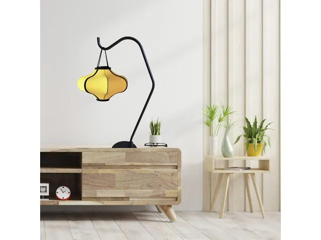 Lanterne Nextime Lumi 40 cm tissu jaune