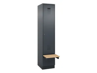 locker met bank,HxBxD 1950x400x815mm,1vak,vak B 400mm,cilinderslot - 2
