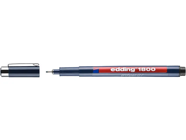 Fineliner edding 1800 zwart 0.7mm