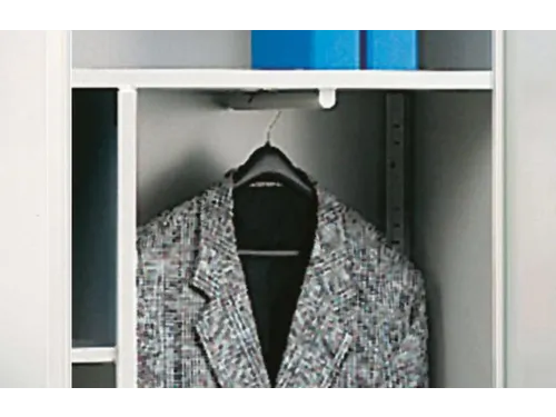Garderobe-/-Ordnerkast Staalplaat 3 Puntsluiting Kledingstang Grijs