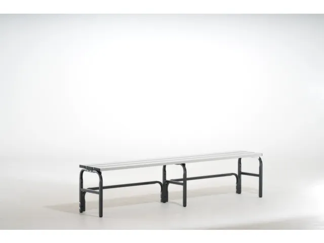 banc-patère HxL 450x1500mm barres alu RAL7016