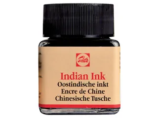 Oost-Indische inkt Talens zwart 30ml - 2