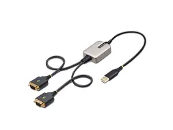 2ft 2-Port USB to RS232 Serial Adapter