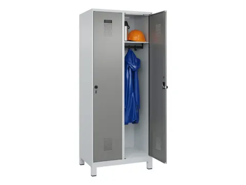 locker,HxBxD 1950x800x500mm,2vak,vak B 400mm,draaigrendel,voeten