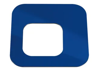 Oplegdeksel,V. Afvalbak 1X60L,Vierkant,1Opening,Staal,Blauw - 1