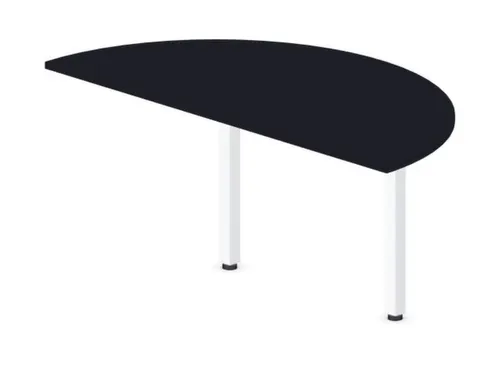 aanbouwtafel,i.h.v.,HxBxD 720-840x1600x800mm,halfrond,CC-zwart