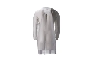 Bezoekersjas CMT M non-woven drukknopen 105cm lang PP wit 100 stuks - 5