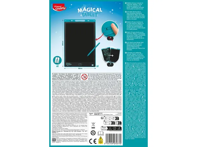 Maped Creativ Magical tablet 12 inch Tekentablet met LCD display Blauw