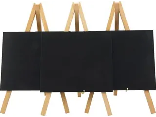 tafelkrijtbord Mini, 24x15cm beuk 3-poot, pak van 3 stuks - 1