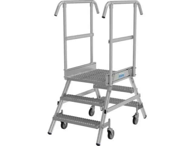 escalier mobile,roulant,estrade H 0,75m,2x3marches a. revêtement R13