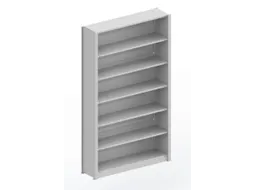 kantoorstelling grondveld HxBxD 2200x1306x335mm 6 OH Stalen Ral7035