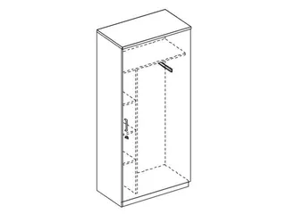 kantoorkast,HxBxD 2225x800x445mm,Bl-wit - 8