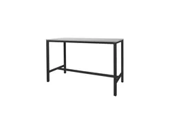 Domino Basic Statafel 160x80x110cm Grijs blad, Zwart onderstel
