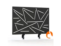 Akoestisch Bureaupaneel met patroon uitsnede 60x75cm Zwart