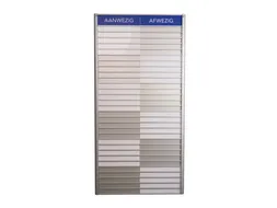 Menoor In-Uit bord 30 namen Aluminium Aanwezig/Afwezig Blauw