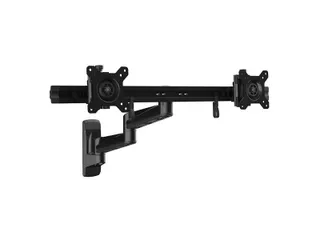 Dubbele Monitorarm Wand Zwart 2 schermen - 1