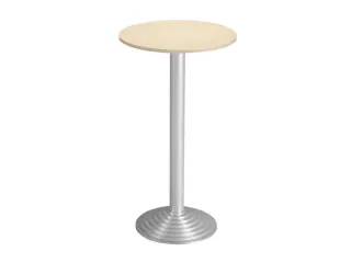 Statafel Gietijzer H 110cm Blad Ø 60cm Onderstel Aluminiumkleurig - 1