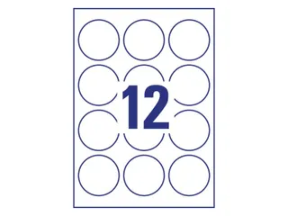 Etiket Avery L3416-10 rond 60mm wit 120stuks - 3