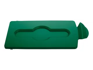 Deksel Rubbermaid Slim Jim Recyclestation gesloten groen - 2