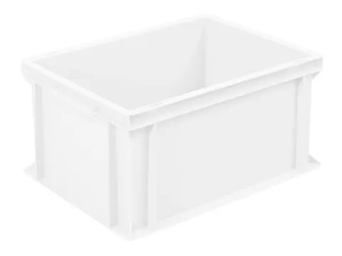 Euronorm Stapelkrat Pe Hxlxb 220x400x300mm 21liter Gesloten Wit