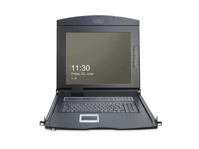 Modulaire console met 17-inch TFT 8-poorts KVM & touchpad QWERTY