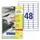 Veiligheidsetiket Avery 45.7x21.2mm Wit 960 stuks