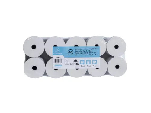 Thermische papierrollen voor kasregisters 1 laags 80x80x12mm