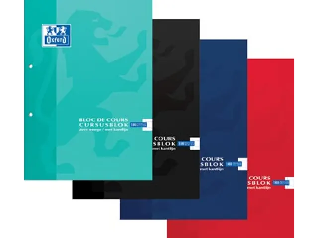 Oxford Cursusblok A4 Geruit 10 mm Zonder Blauwe Marge