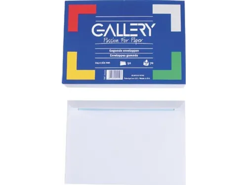 Gallery Envelop Wit 114x162 Gegomd 50 Stuks