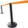 Afzetsysteem Paal Pvc 970x90mm Massief Rubber Band Orange Paal Zwart