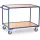 Tafelwagen 2944 300kg 1000x700mm 2 etages hout rubber wielen