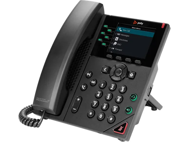 HP Poly VVX 350 6-Line IP Phone and PoE-enabled GSA/TAA