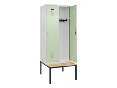 locker met bank,HxBxD 2120x800x815mm,2vak,vak B 400mm,cilinderslot