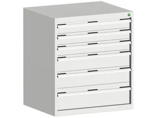 ladekast HxBxD 900x800x750mm 6laden romp RAL7035 front RAL7035 - 1