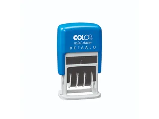 Woord-datumstempel Colop S160B betaald Rood Blauw - 5